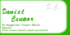 daniel csupor business card